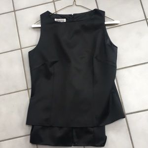 Satiny dress pantsuit